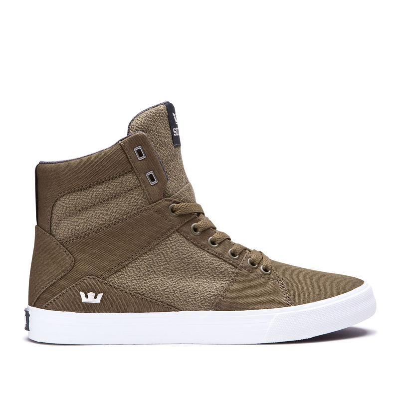 Zapatillas Altas Supra Argentina Hombre - ALUMINUM Verde Oliva (ZLEOI-6479)